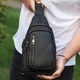 Слинг-нагрудник мужской кожаный через плечо TIDING BAG 32545 19х31х7 черный (JDT-0850031) - изображение 2