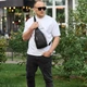 Слинг-нагрудник мужской кожаный через плечо TIDING BAG 32545 19х31х7 черный (JDT-0850031) - изображение 10