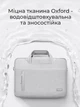 Сумка для ноутбука через плечо мужская женская серая 15 16 дюймов деловой портфель под ноутбук для аксессуаров защитный чехол серый - изображение 3