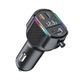 Автомобильный адаптер с FM-модулятором WUW C220 Bluetooth 5.0 PD 25W 3×USB + кабели Type-C/Micro Black (6972573337408) - изображение 4