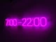 Неоновая вывеска График работы 7-22 490x80 Розовый - изображение 2