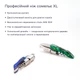 Штопор сомелье барный Total Barware складной двухступенчатый нож официанта с деревянной ручкой открывалка для вина 12 см зелёный (47069-CS-L-green) - изображение 5