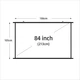 Экран для проектора 84 " дюйма TUBE SOFT LIGHT 16:9 настенный портативный Стрейчевая ткань белая матовая В комплекте крепление для стены - изображение 2