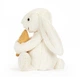 М'який зайчик із зірочкою плюшева іграшка 23см Jellycat Сором'язливий білий кролик із зіркою в лапках Jcr23 - зображення 4