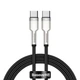 Кабель Baseus Cafule Series Metal Data Cable Type-C to Type-C 100W 1m Black - зображення 1