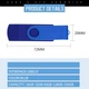 Флеш-накопичувач, PNTSong 717308976615 512GB Синій Type-C/USB-A USB 2.0 металевий swivel поворотний корпус Android/PC/Mac - зображення 6