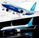 Колекційна лита металева модель пасажирського літака 1:130 Boeing 737 30 см - зображення 7