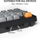 Механічна бездротова клавіатура Keychron K10 Pro, до 100 годин роботи, RGB підсвітка,Bluetooth клавіатура, клавіатура для програміста, тиха механічна клавіатура - зображення 3