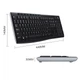 Клавиатура беспроводная Logitech K270 Wireless UA Черный - изображение 6
