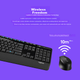 Беспроводная офисная клавиатура и мышь Logitech MK345 с широкой подставкой для запястья, удобная для набора текста, полноразмерная, включает беспроводной приемник 2,4 ГГц, черный цвет. - изображение 5