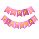 Прапорці Паперові HAPPY BIRTHDAY Рожевий Із Глітером - зображення 1
