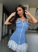 Женский сарафан голубой M - изображение 3