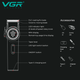 Машинка для стрижки VGR V-001 GGB (10 насадок) 4600 mAh LED дисплей Золотистый - изображение 3
