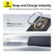 Павербанк з бездротовою зарядкою Qi 15W Baseus 10000mAh 22.5W EnerFill FM11 Ultra-Mini Magnetic 2в1 QC3.0+PD3.0 (E0026602) Grey - изображение 8