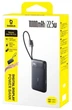 Павербанк Baseus 10000 mAh 22.5W EnerFill FC11 Dual-Cable PowerBank із швидкою зарядкою QC3.0+PD3.0 та iP 20W+Type-C 22.5W кабелем (E0027R04) Black - зображення 2