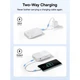 Павербанк Baseus 20000 mAh 22.5W EnerFill FC51 Bipow 2 Pro Зовнішній акумулятор PowerBank з швидкою зарядкою QC3.0+PD3.0 та Type-C кабелем (E0027700) White - зображення 13