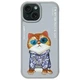 Etui Nimmy Glasses Cool Cat do iPhone 15 Grey (6971080310898) - obraz 2