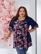 Туніка великих розмірів DizMira розмір 62-64 синій - зображення 2