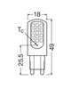 Світлодіодна лампочка Osram 4058075432390 LED G9 1x4.2W 2700K 470Lm IP20 - изображение 4