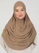 Хіджаб Готовий Цільний Tesettur Turban Ecardin St406 One Size Кава З Молоком - изображение 1