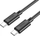 Інтерфейсний кабель Hoco X88 60W TypeC-TypeC 1m Black - зображення 2