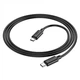 Інтерфейсний кабель Hoco X88 60W TypeC-TypeC 1m Black - зображення 3
