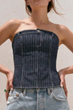 Джинсовий топ корсет Zara 5252/009 L Синій (05252009104L) - изображение 1