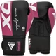 Боксерські Рукавички RDX F4 Boxing Sparring Gloves Hook & Loop Чорно-Рожевий 10oz (BGR-F4P-10oz) - изображение 1