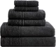 Vera Wang махровые полотенца из плотного 100% хлопка 570 г/м² (6 штук – комплект для двух человек) – черный - изображение 2