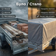 Тент AgroStar 2x3м для кузова навеса тарпаулин 130г/м² с люверсами серый усиленный кант универсальный - изображение 5