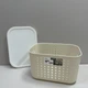 Корзина пластикова з кришкою 26,9х18,7х16 см 6,2 л Lova Plastik LV-351 бежева - зображення 4
