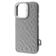 Чехол Kajsa Rhombus Collection with Magnetic Ring iPhone 16 Gray - изображение 1