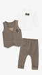 Костюм для хрещення для хлопчика Mini Papi 9421 74 см Сіро-коричневий shop (2000999549458) - зображення 1