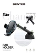 Автотримач Senteo SH-02 Drift 2 Wireless charging 15W Dashboard + Airvent Black - изображение 8