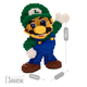 Конструктор 3д для дорослих "Green Mario" 29 см збірний блоковий Magic Blocks для дітей інтер'єрна арт фігурка супер маріо - зображення 5