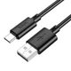 Кабель HOCO Type-C Gratified charging data cable X88 |2m, 3A| Black - зображення 1