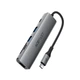 HUB адаптер ACEFAST USB-C 6-in-1 HUB docking station J18 |0.15m, 4K, PD90W, 5Gbps| Grey - зображення 2