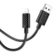 Кабель HOCO Lightning Gratified charging data cable X88 |2m, 2.4A| black - зображення 5