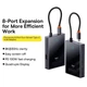USB-хаб Baseus PioneerJoy 8 in 1 USB-C Black - зображення 1