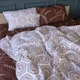 Простынь MirSon Бязь 17-0739 Amber Geometrics 150х220 см (2200010842555) - изображение 4