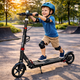 Двухколесный самокат Scale Sports SS-08 Black с ручным тормозом и LED фонариком — городской самокат с большими колесами - изображение 3
