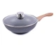 Сковорода WOK Benson BN-490 30 см з кришкою, мармурове антипригарне покриття, індукційна, кований алюміній, вок пательня для всіх плит - изображение 3