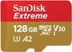 Картка пам'яті MicroSDXC 128 GB C10 UHS-I SanDisk Extreme V30 U3 R190/W90MB/s + SD (SDSQXAA-128G-GN6MA) 128 ГБ - изображение 8