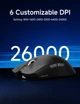 Игровая беспроводная мышка EWEADN S9 Pro /Три режима подключения / Сенсор PAW3395 / 26000 DPI / Black - изображение 5
