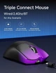 Ігрова бездротова мишка EWEADN S9 Pro /Три режими підключення / Сенсор PAW3395 / 26000 DPI / Purple - зображення 7