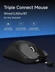 Игровая беспроводная мышка EWEADN S9 Pro /Три режима подключения / Сенсор PAW3395 / 26000 DPI / Black - изображение 7