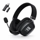 Ігрові бездротові навушники Onikuma GТ839I з мікрофоном - Bluetooth 5.4 + 2.4G + USB, для ПК, ноутбука, PS4, PS4, Switch, телефону Чорні - зображення 1