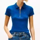 Футболка жіноча Tommy Hilfiger, slim fit, синя, розмір XL - зображення 1