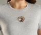 Жіноча футболка хлопкова Tommy Hilfiger, круглий виріз, з нашивкою, сіра, XL - зображення 4