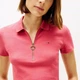 Жіноча футболка поло Tommy Hilfiger, slim fit, рожева, розмір XL - изображение 2